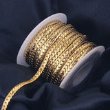 1m Stainless Steel Plated Chains 4mm Textured Snake Chain Bulk