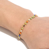 1M 1.8mm Brass Beaded Chain Glass Seed Beads Necklace Bracelet Making