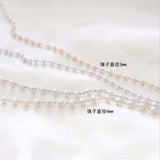 1 Meter 14K Plated Pearl Beads Chains DIY Jewelry Findings