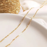 1 Meter 14K Copper Water Wave Chains For DIY Jewelry