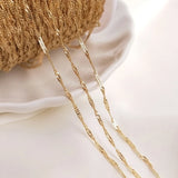1 Meter 14K Copper Water Wave Chains For DIY Jewelry