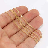 1 Meter 14K Copper Water Wave Chains For DIY Jewelry