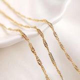 1 Meter 14K Copper Water Wave Chains For DIY Jewelry