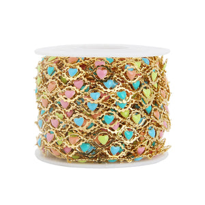 18k Plated Heart Lip Chains for DIY Jewelry Making Supplies