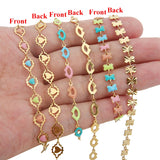 18k Plated Heart Lip Chains for DIY Jewelry Making Supplies