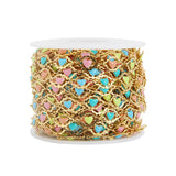 18k Plated Heart Lip Chains for DIY Jewelry Making Supplies