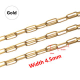 1M 347mm SS Chain Oval Link Bulk Chains DIY Wallet Chain Jewelry