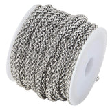 1M 304 Stainless Steel Cable Chain for DIY Jewelry Making
