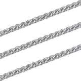 1M 304 Stainless Steel Cable Chain for DIY Jewelry Making