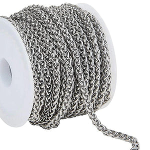 1M 304 Stainless Steel Cable Chain for DIY Jewelry Making
