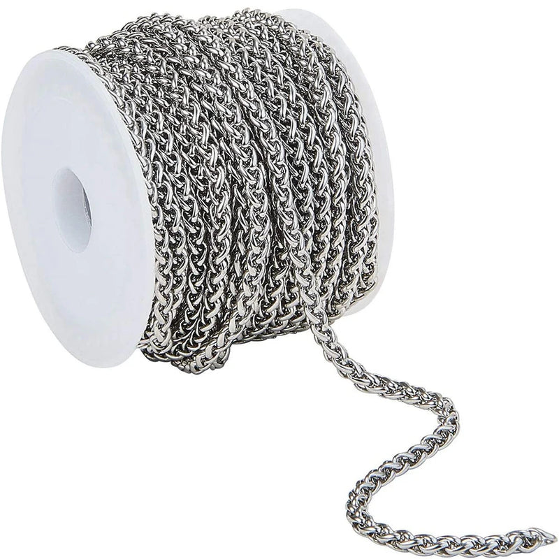 1M 304 Stainless Steel Cable Chain for DIY Jewelry Making