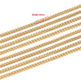 1m 4mm Hiphop Snake Chains Stainless Steel Punk Necklaces Link Chains