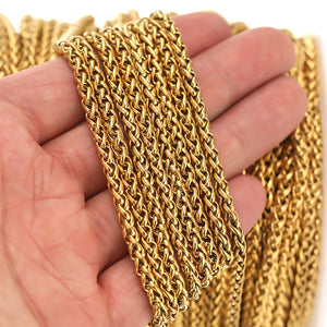 1m 4mm Hiphop Snake Chains Stainless Steel Punk Necklaces Link Chains