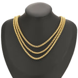1m 4mm Hiphop Snake Chains Stainless Steel Punk Necklaces Link Chains