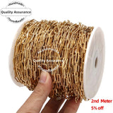 4x14mm Stainless Steel Rectangle Flat Cable Chain 1 Meter
