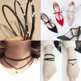 1 Meter 5mm Flat Leather Cord Beading String Rivet Punk Flat Strand