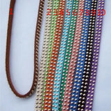 1 Meter 5mm Flat Leather Cord Beading String Rivet Punk Flat Strand