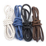 1 Meter 5mm Round Braided Leather Cord for Jewelry Making