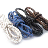1 Meter 5mm Round Braided Leather Cord for Jewelry Making