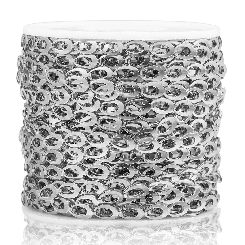 6mm Stainless Steel Oval Chain for Jewelry Making