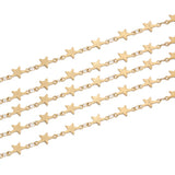 1 Meter 7mm Stainless Steel Star Link Chain for Necklace Bracelet