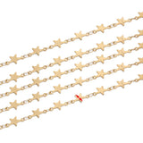 1 Meter 7mm Stainless Steel Star Link Chain for Necklace Bracelet