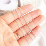 925 Silver Plated Cross Chain Necklace for Jewelry Findings
