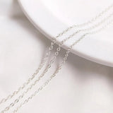 925 Silver Plated Cross Chain Necklace for Jewelry Findings