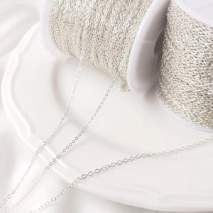 925 Silver Plated Cross Chain Necklace for Jewelry Findings