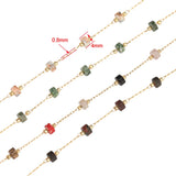 1 Meter Natural Stones Beaded Chains Jewelry Bulk DIY
