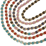 1 Meter Coffee Bean Copper Chain Colorful Pig Nose Chains Charm