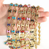 1 Meter Coffee Bean Copper Chain Colorful Pig Nose Chains Charm