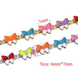 1 Meter Enamel Butterfly Stainless Steel Chains