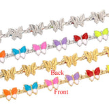 1 Meter Enamel Butterfly Stainless Steel Chains