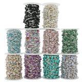 1 Meter Gemstone Beaded Stainless Steel Chains DIY Jewelry Making Supplies