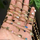 1 Meter Copper Evil Eye Drop Oil Chains for Jewelry Making