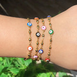 1 Meter Copper Evil Eye Drop Oil Chains for Jewelry Making