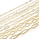 1 Meter Copper Oval Link Chain Paperclip Square Cable Necklace Bracelet Chains