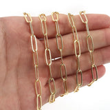 1 Meter Copper Oval Link Chain Paperclip Square Cable Necklace Bracelet Chains