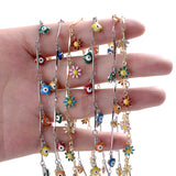 1 Meter Devil's Eyes Beads Chains for DIY Jewelry Making