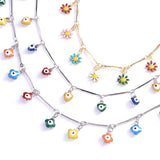 1 Meter Devil's Eyes Beads Chains for DIY Jewelry Making