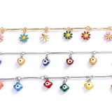 1 Meter Devil's Eyes Beads Chains for DIY Jewelry Making