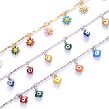 1 Meter Devil's Eyes Beads Chains for DIY Jewelry Making