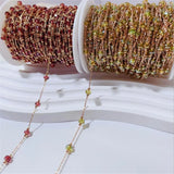 1 Meter Plated Tassel Crystal Chains Copper Chain DIY Jewelry Making