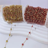 1 Meter Plated Tassel Crystal Chains Copper Chain DIY Jewelry Making