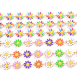 1m Stainless Steel Chains Metal Colorful Flower Chain DIY Jewelry