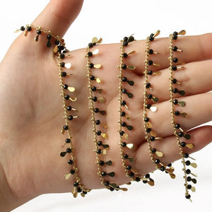 1 Meter Water Drop CRYSTAL Stone Rosary Chain for Jewelry Making DIY