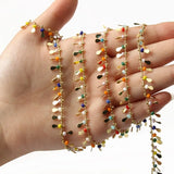1 Meter Water Drop CRYSTAL Stone Rosary Chain for Jewelry Making DIY