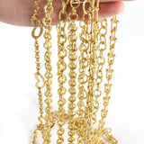 1m Plated Copper Link Chain Heart Necklace Bracelet Chain Findings