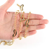 1m Plated Copper Link Chain Heart Necklace Bracelet Chain Findings